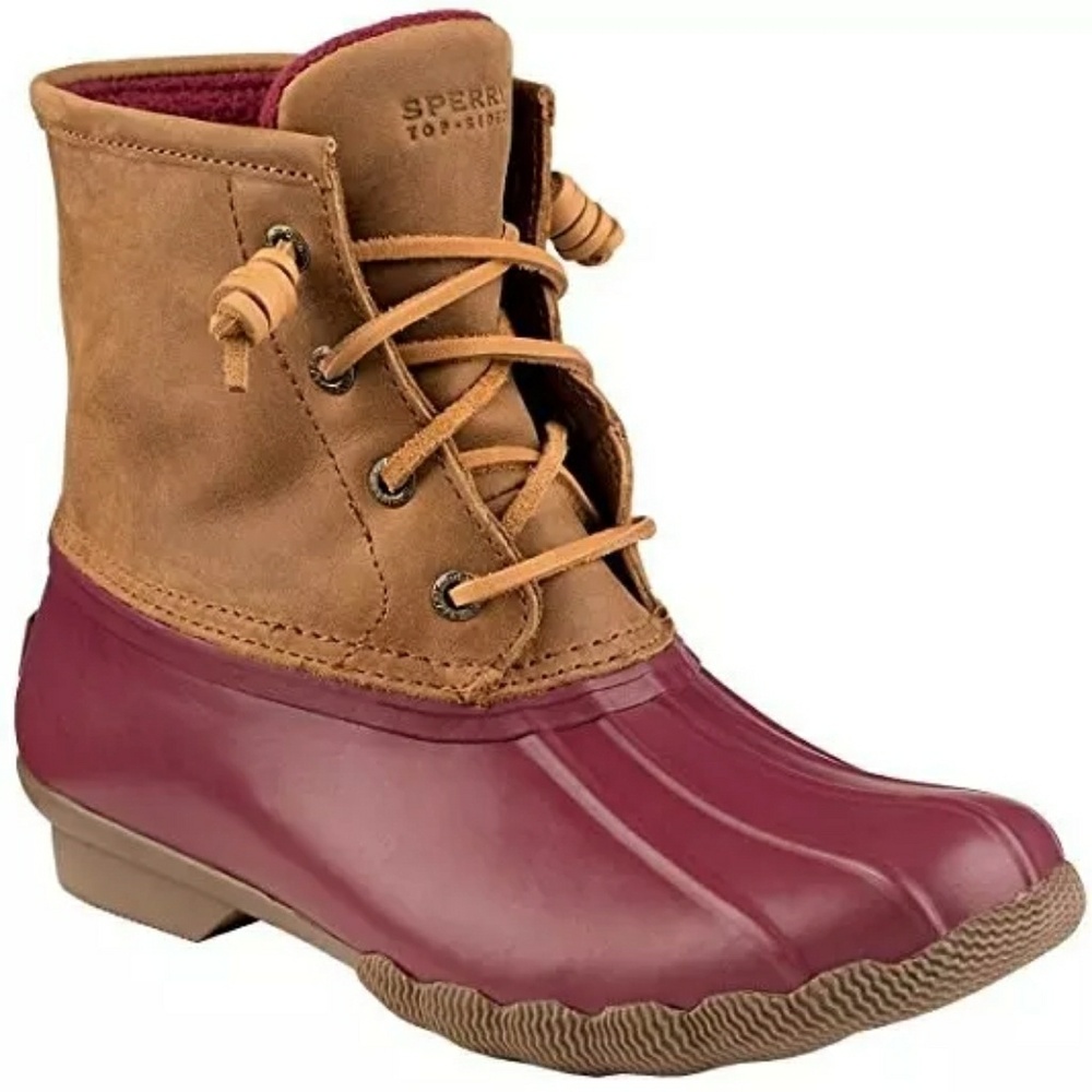 Sperry Duck Boots- Size 5 Burgundy ❤️